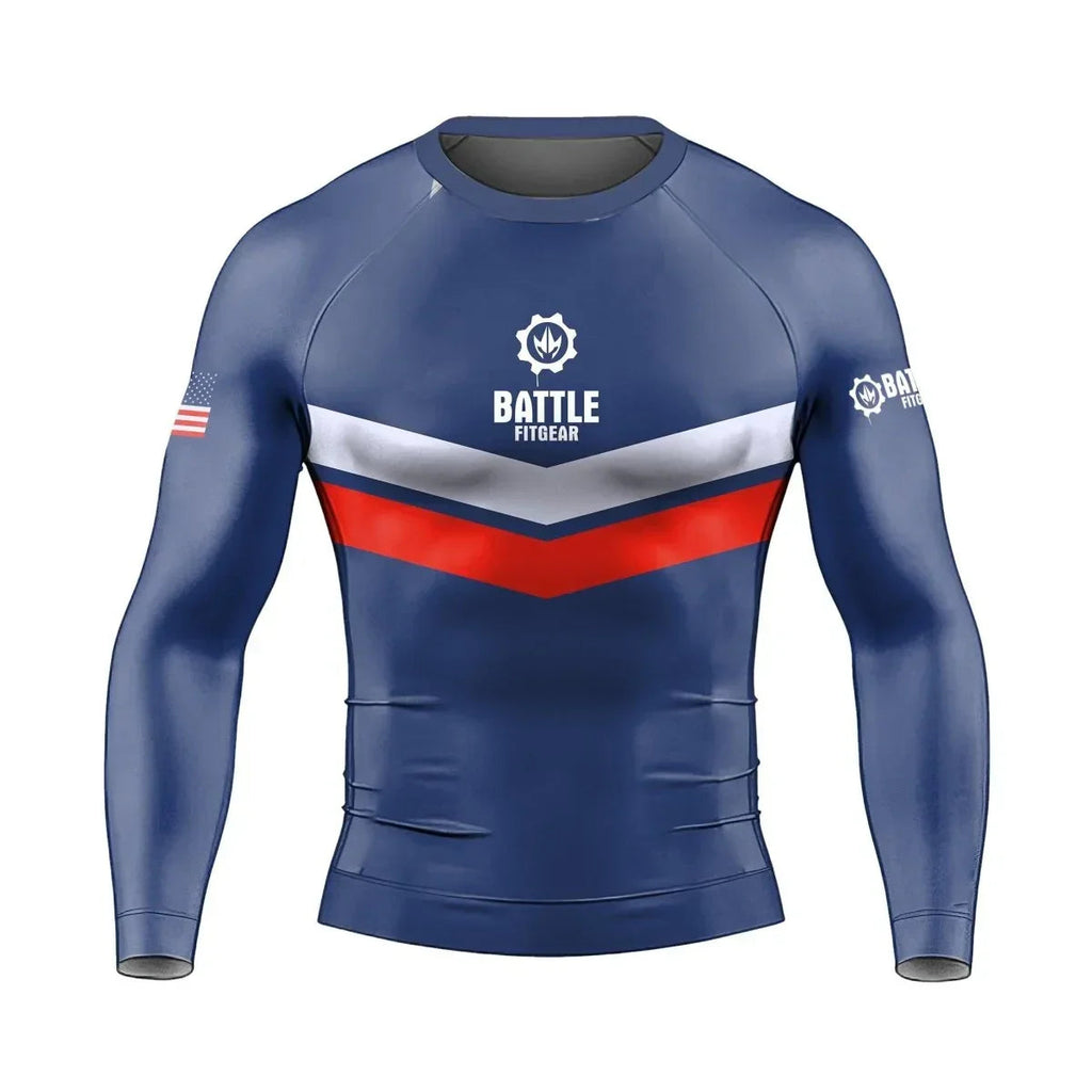 American Flag Long Sleeve Rash Guard