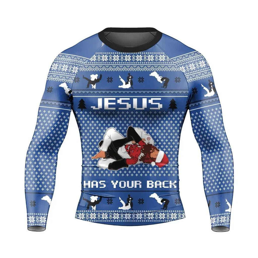 Holiday Savior Choking Long Sleeve Rash Guard