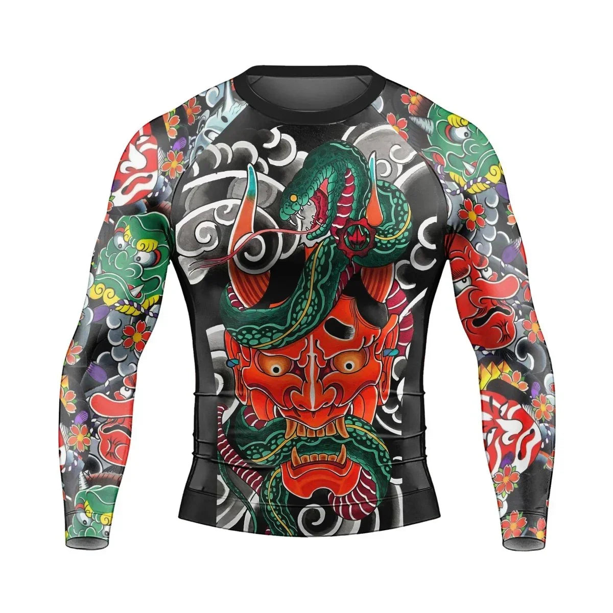Japanese Viper Oni Men's Long Sleeve Rash Guard