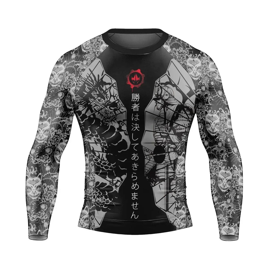 Samurai VS Dragon Men's Long Sleeve Rash Guard