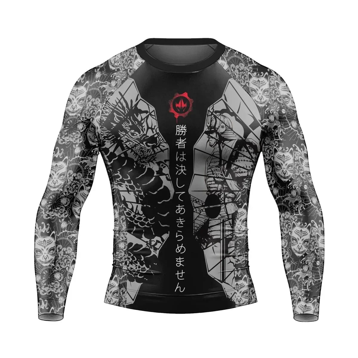 Samurai VS Dragon Men's Long Sleeve Rash Guard