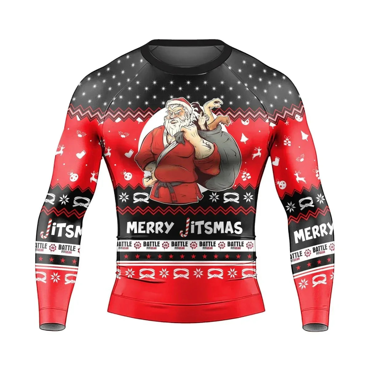 Villain Santa Claus Jitsmas Long Sleeve Rash Guard