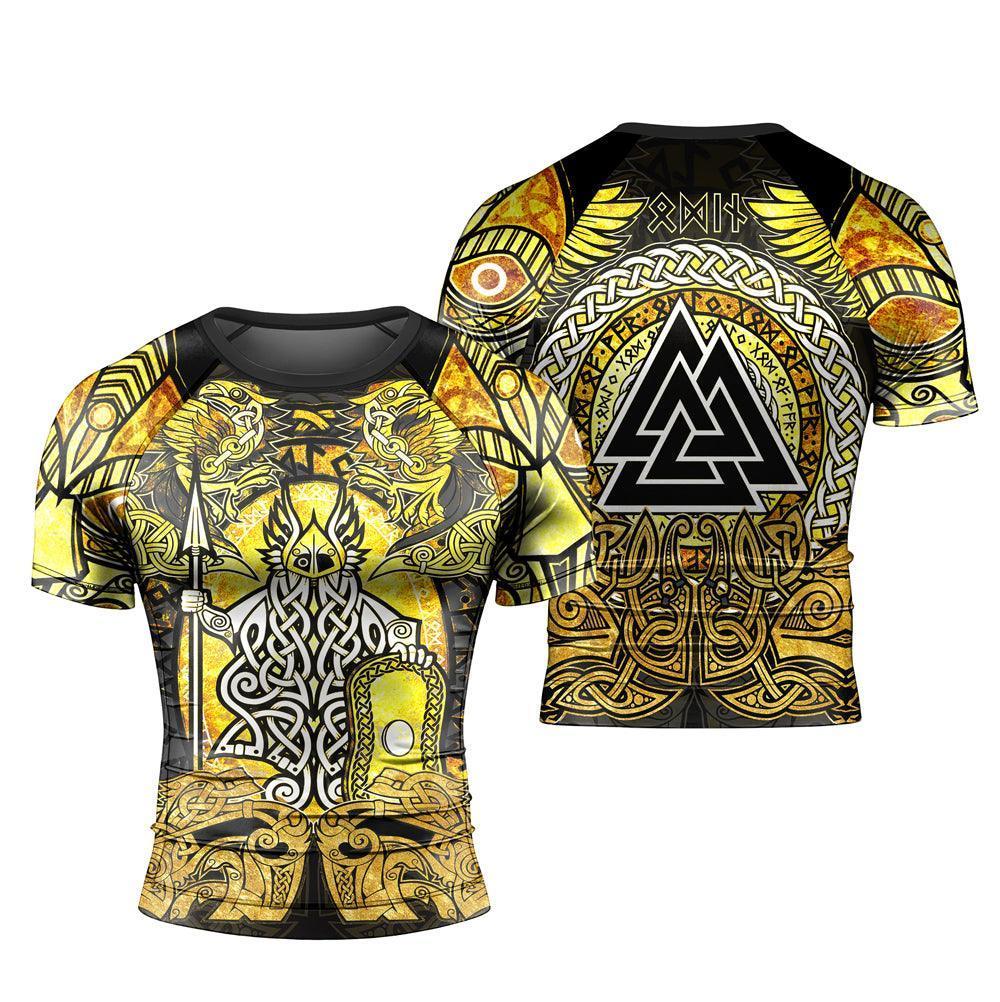 Odin Norse Rune Men's Short Sleeve Rash Guard
