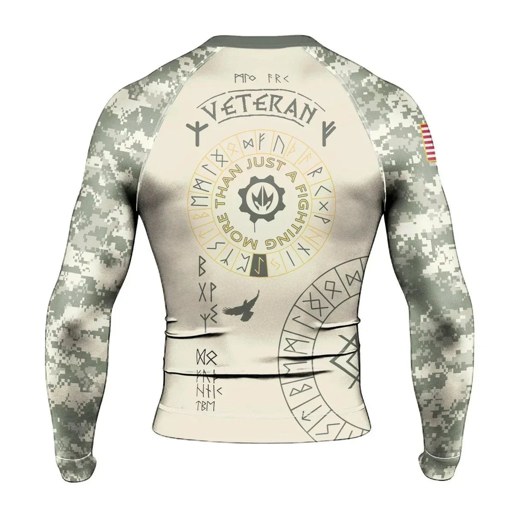 BattleFitGear Army Veteran Viking Men's Long Sleeve Rash Guard