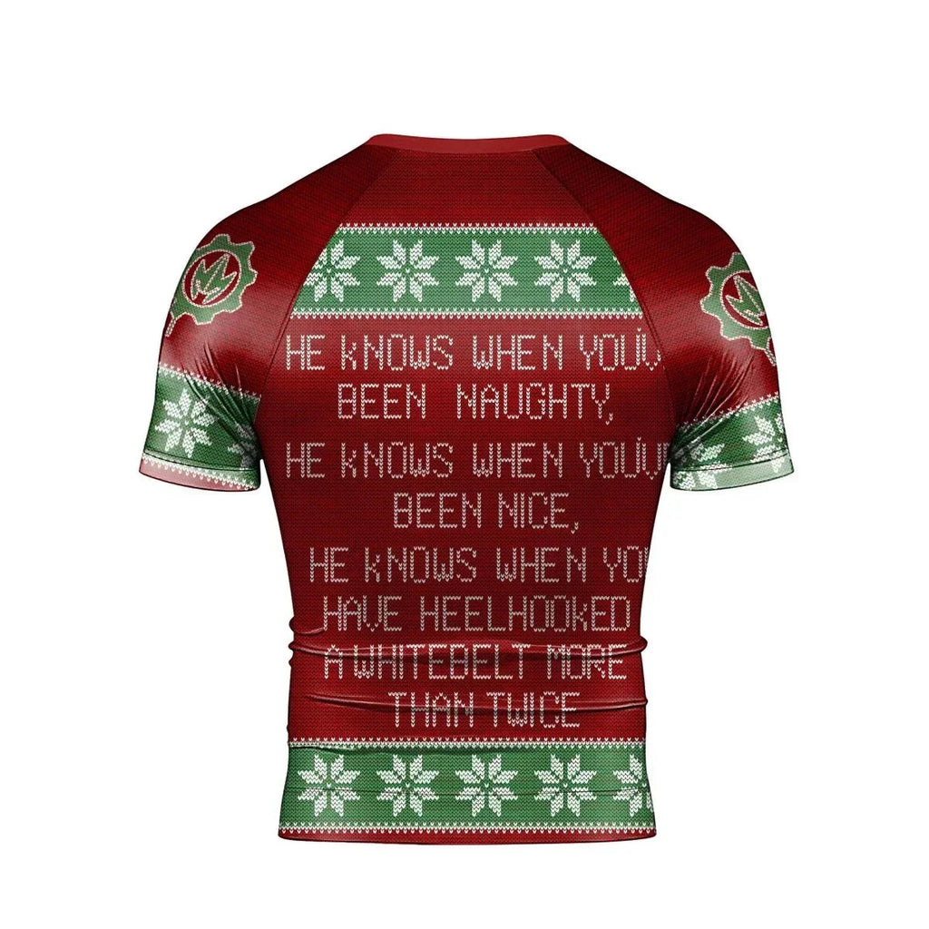 Santa & Satan Christmas Short Sleeve Rash Guard