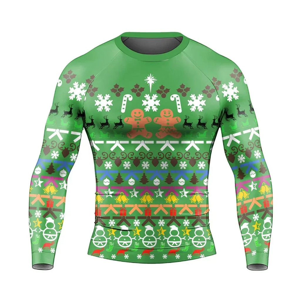 Christmas Gingerbread Long Sleeve Rash Guard
