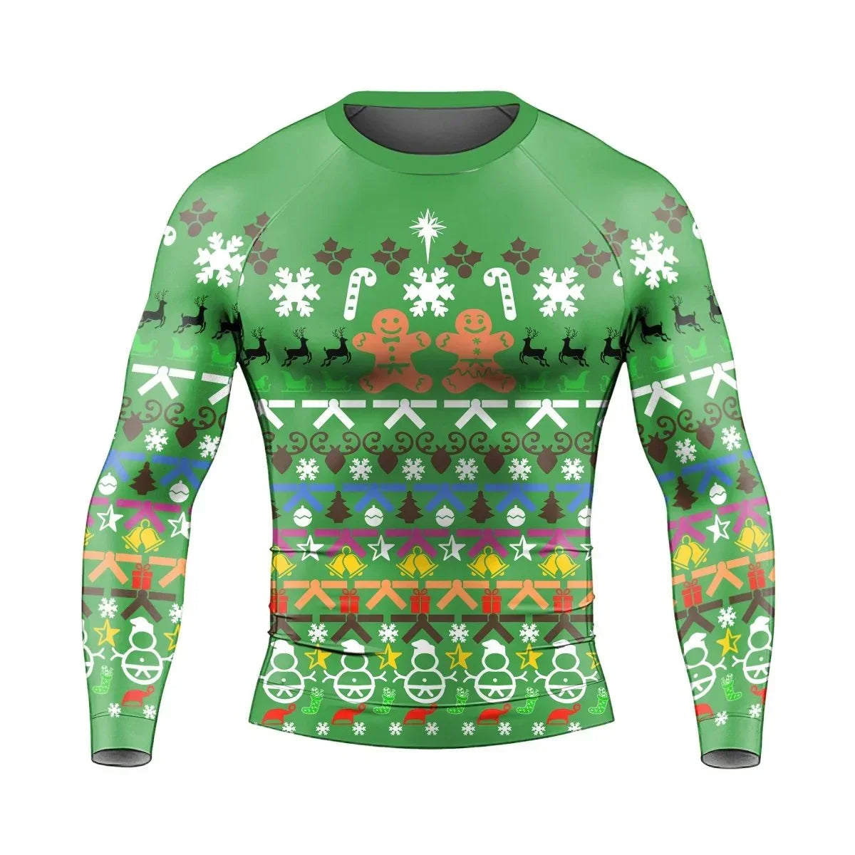 Christmas Gingerbread Long Sleeve Rash Guard