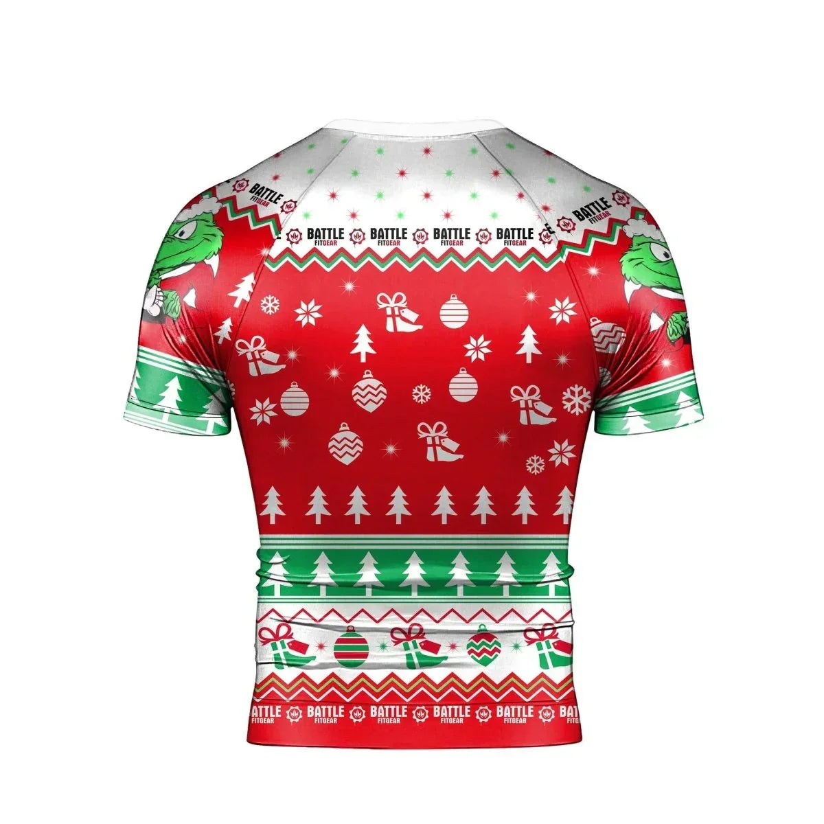 Funny Santa Grinch Short Sleeve Rash Guard