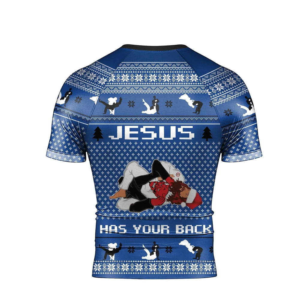 Holiday Savior Choking Short Sleeve Rash Guard