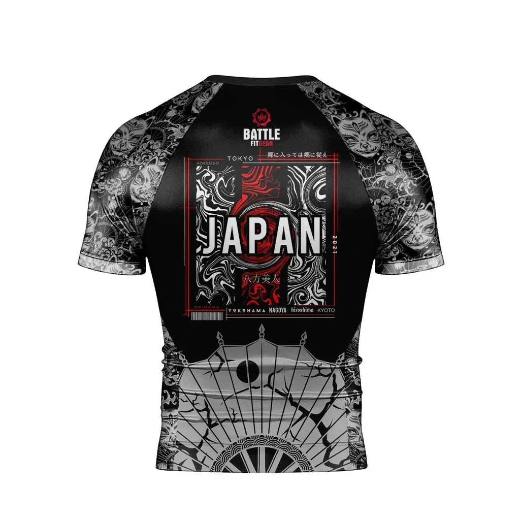 Samurai VS Dragon Men's Short Sleeve Rash Guard