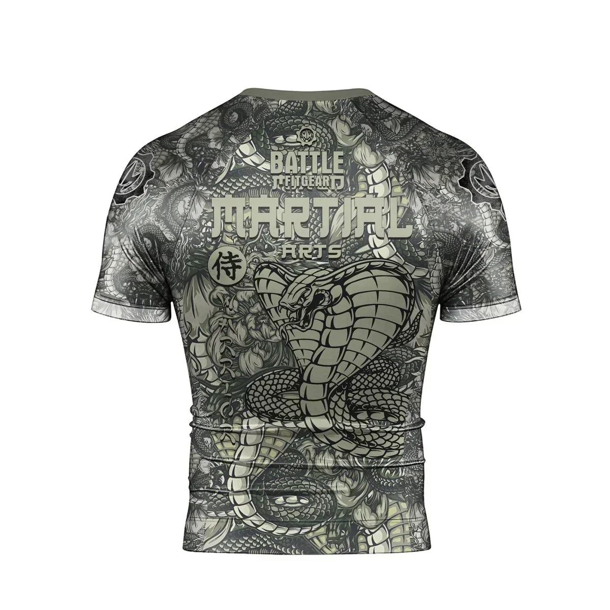 Samurai Cobra And Dragon Short Sleeve Rash Guard