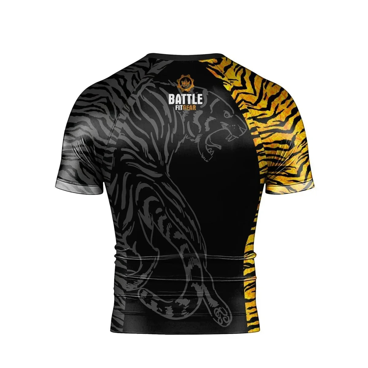 Tiger's Reflection Men's Short Sleeve Rash Guard