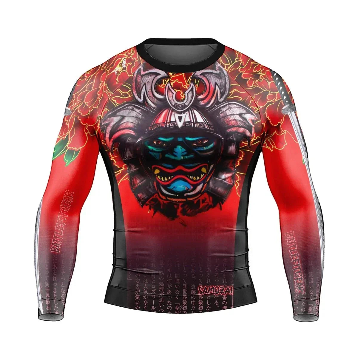 Devil Samurai Men's Long Sleeve Rash Guard