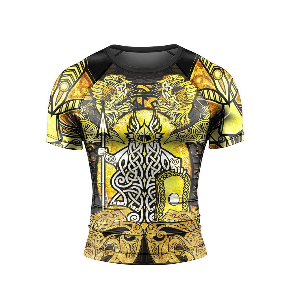 Odin Norse Rune Men's Short Sleeve Rash Guard