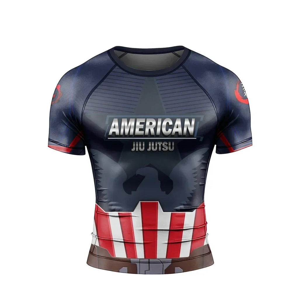 Captain American Short Sleeve Rash Guard