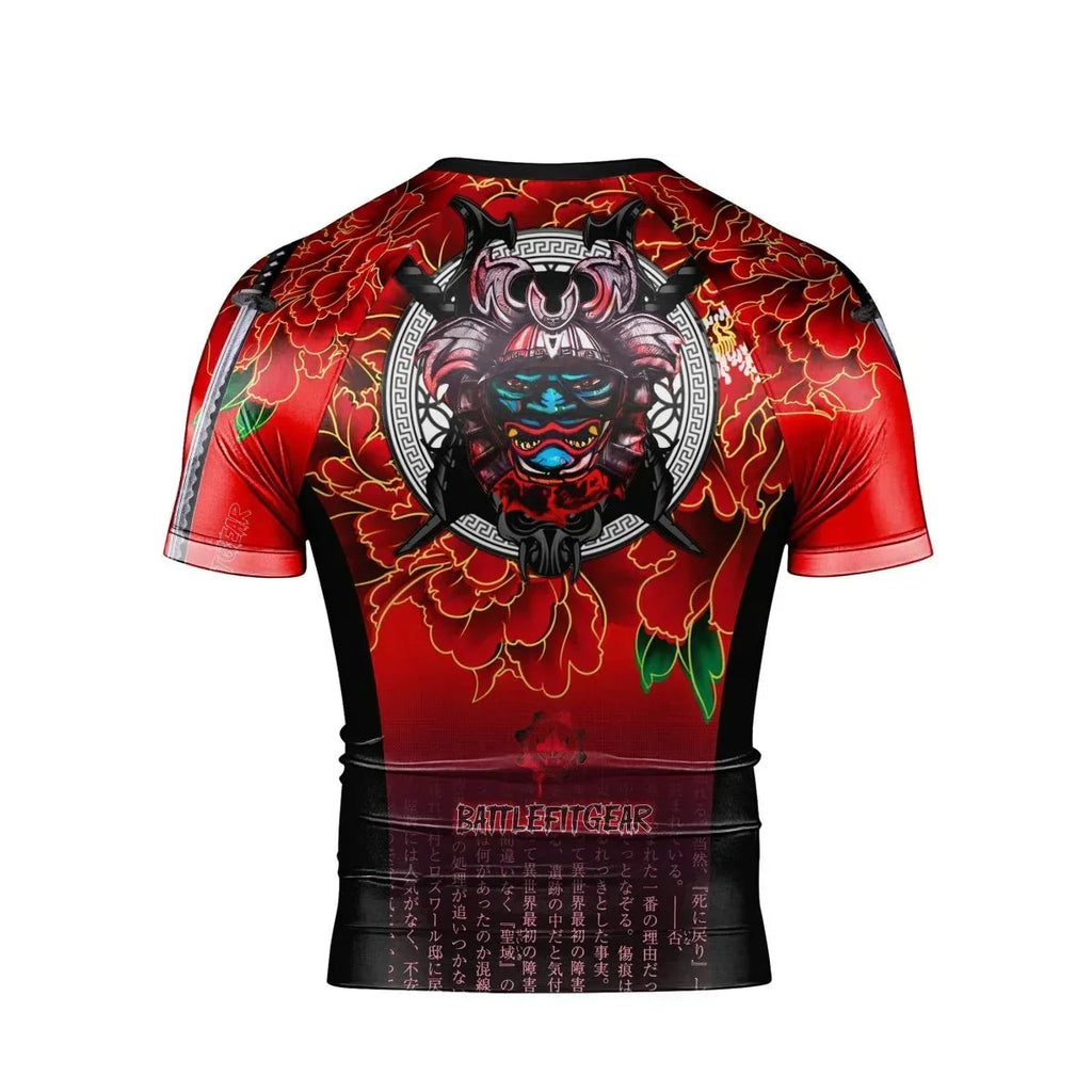Devil Samurai Men's Short Sleeve Rash Guard