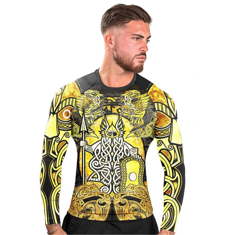 Odin Norse Rune Men's Long Sleeve Rash Guard