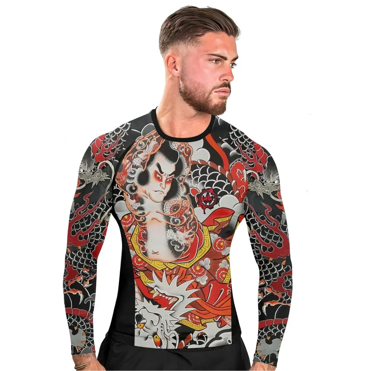 Kumonryu Shishin VS Tamatori Hime Men's Long Sleeve Rash Guard