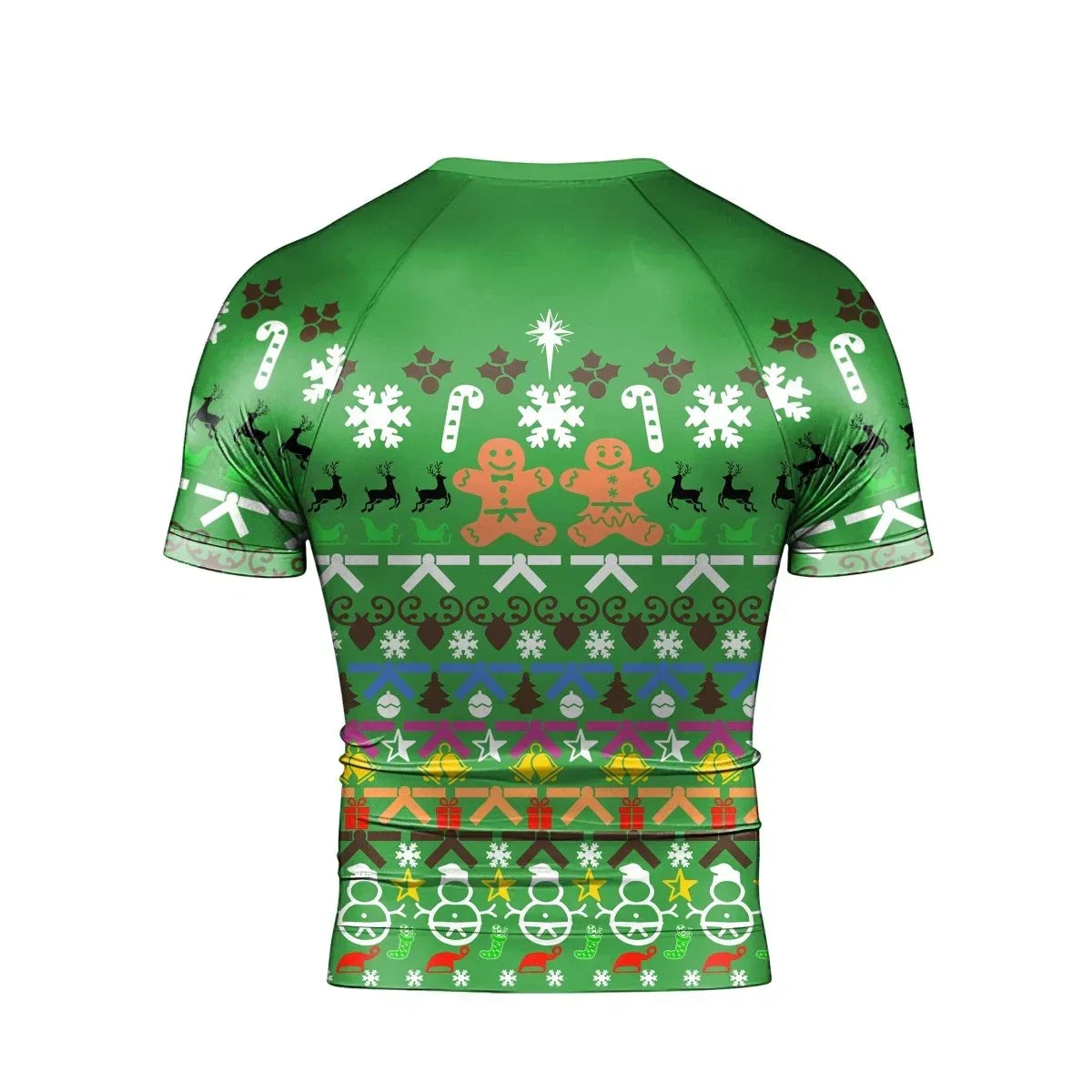 Christmas Gingerbread Short Sleeve Rash Guard