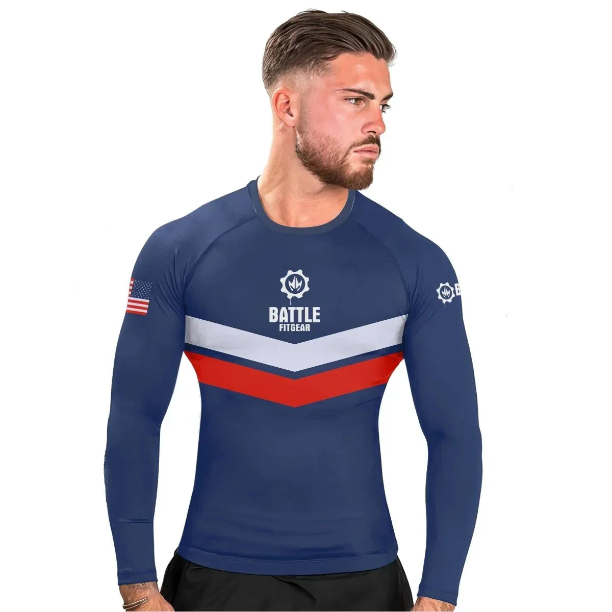 American Flag Long Sleeve Rash Guard