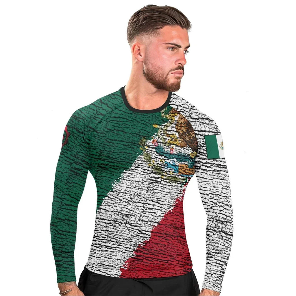 Mexico Flag Long Sleeve Rash Guard