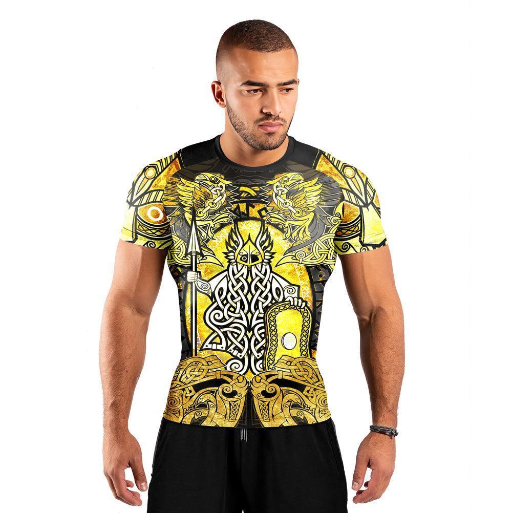 Odin Norse Rune Men's Short Sleeve Rash Guard
