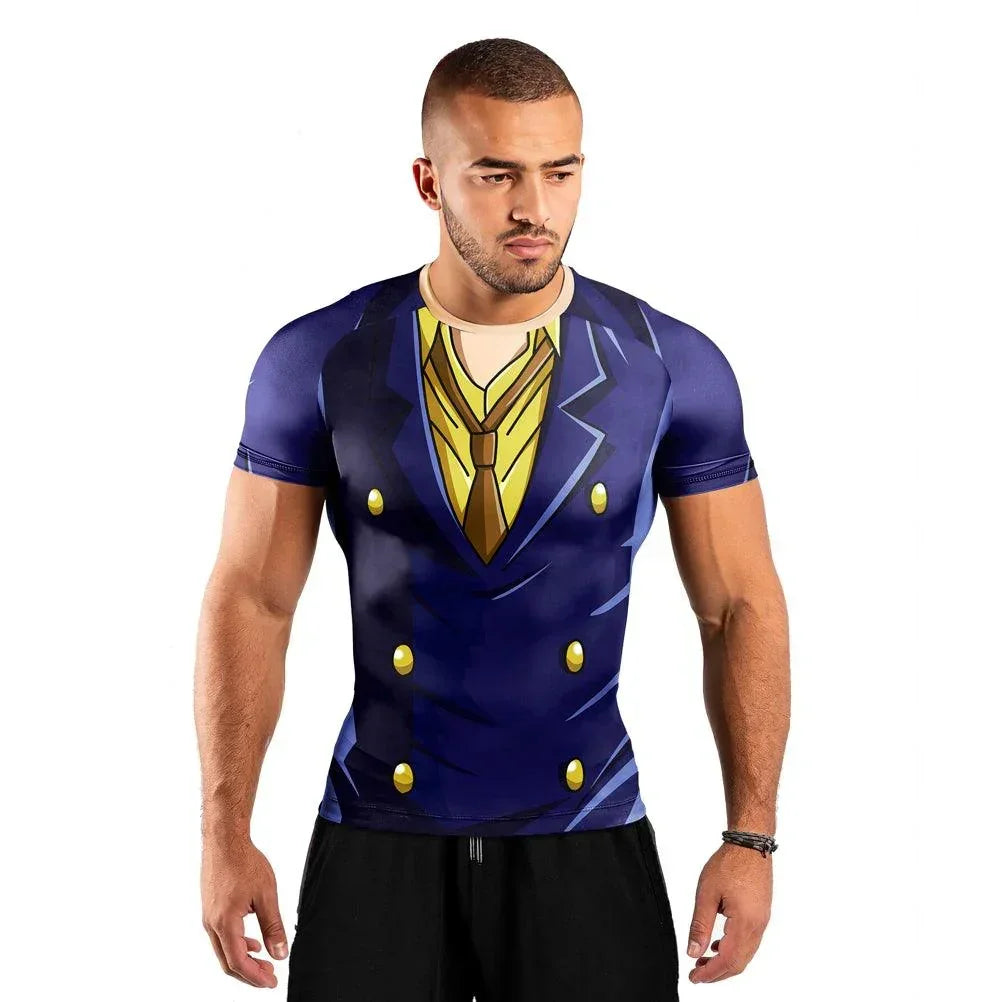 Black Leg Sanji One Piece Short Sleeve Rash Guard