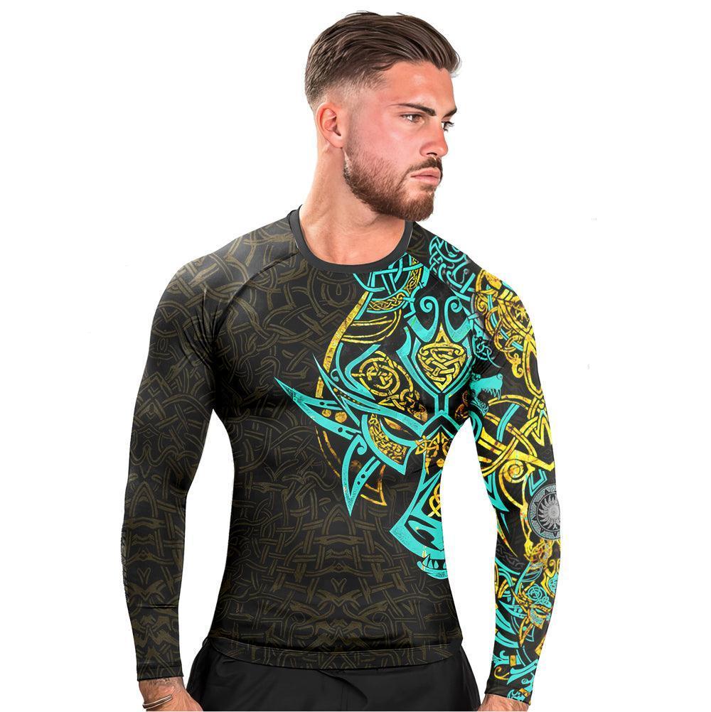 Fenrir Norse Wolf Men's Long Sleeve Rash Guard