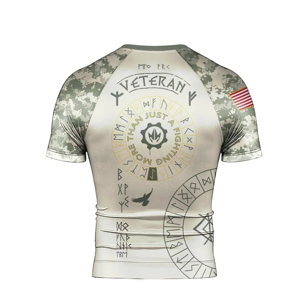 Army Veteran Viking Men's Short Sleeve Rash Guard