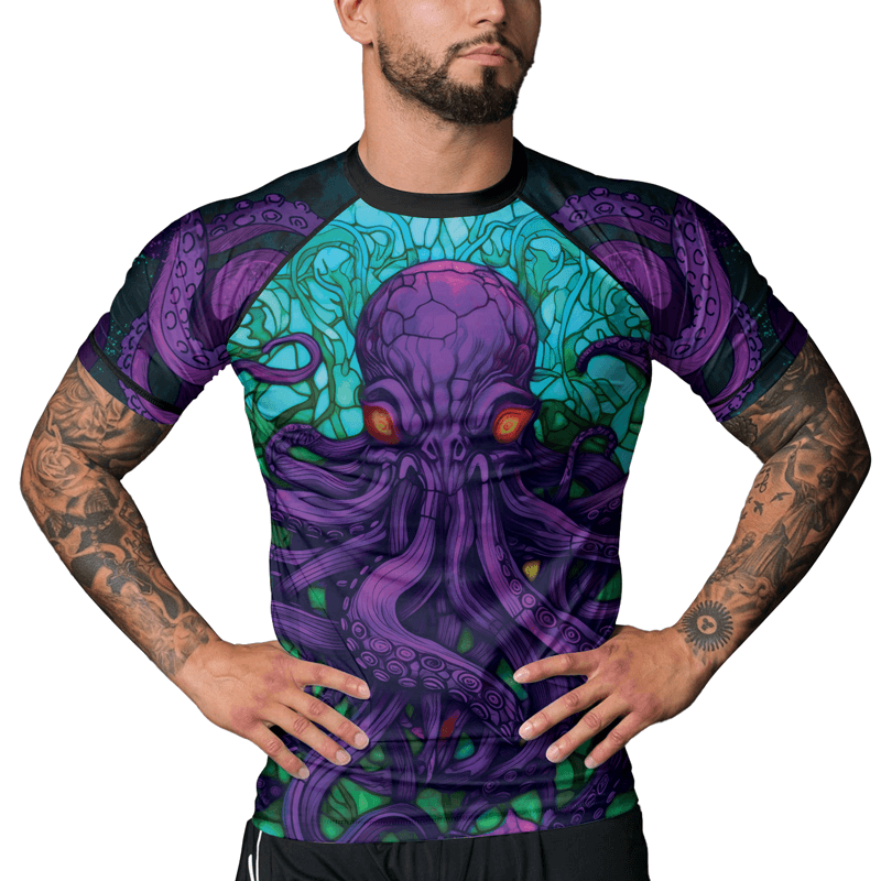 Rashninja Eldritch Entity Cthulhu Men's Short Sleeve Rash Guard