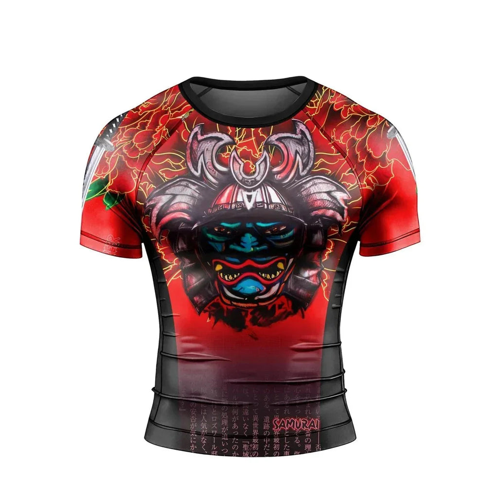 Devil Samurai Men's Short Sleeve Rash Guard