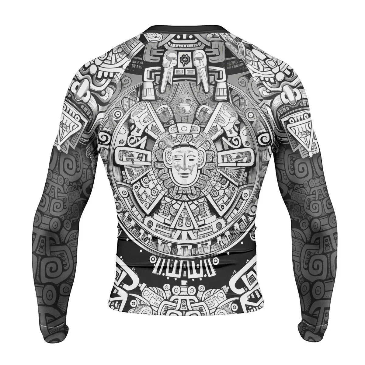 Brave Aztec Warrior Men's Long Sleeve Rash Guard