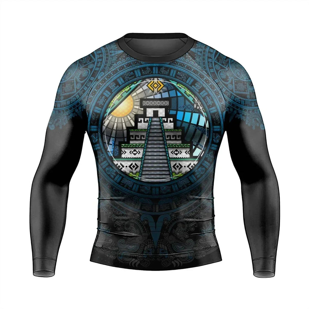 Mayan Guardian Men's Long Sleeve Rash Guard