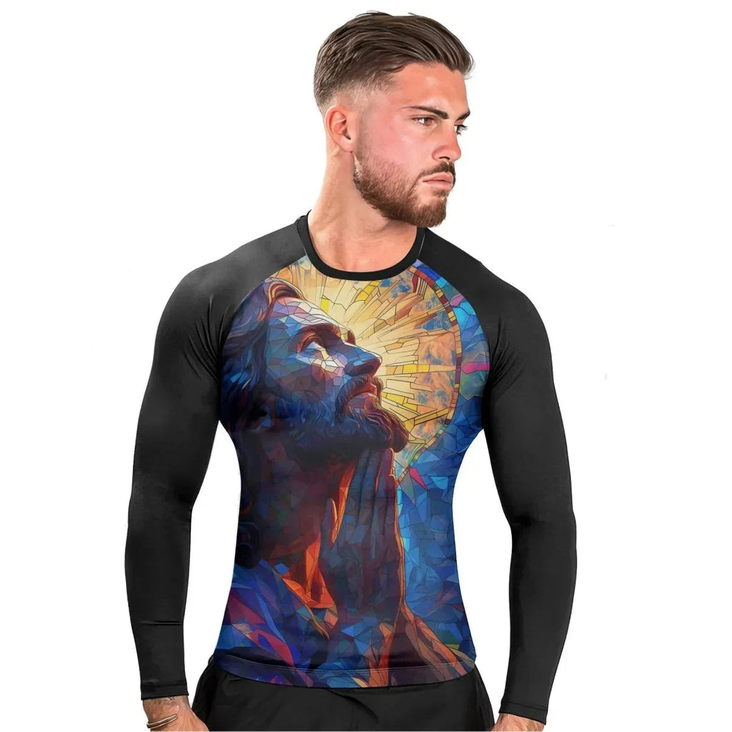 Merciful Guardian Men's Long Sleeve Rash Guard