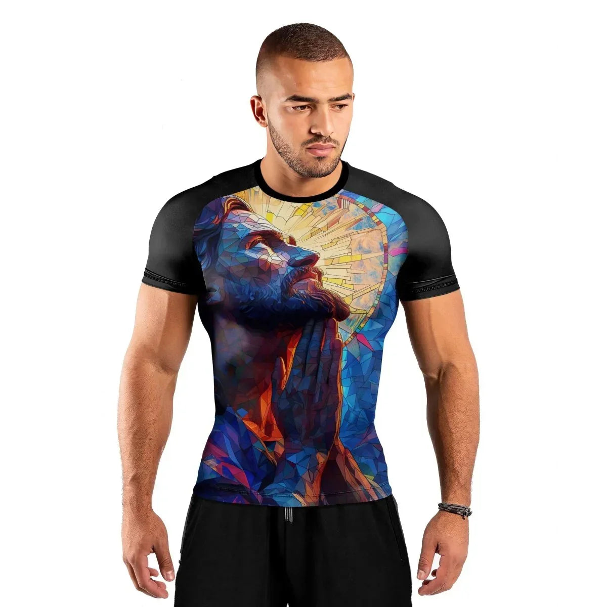 Merciful Guardian Men's Short Sleeve Rash Guard