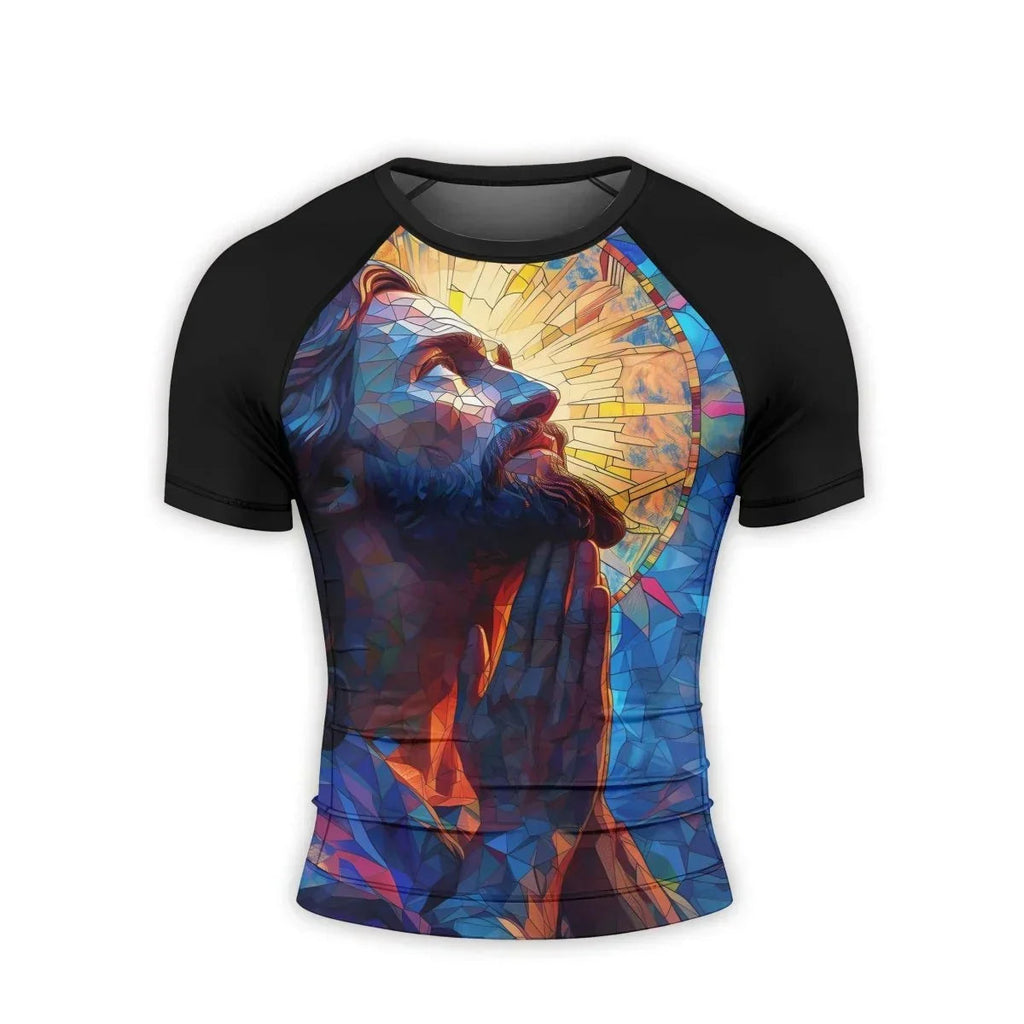 Merciful Guardian Men's Short Sleeve Rash Guard