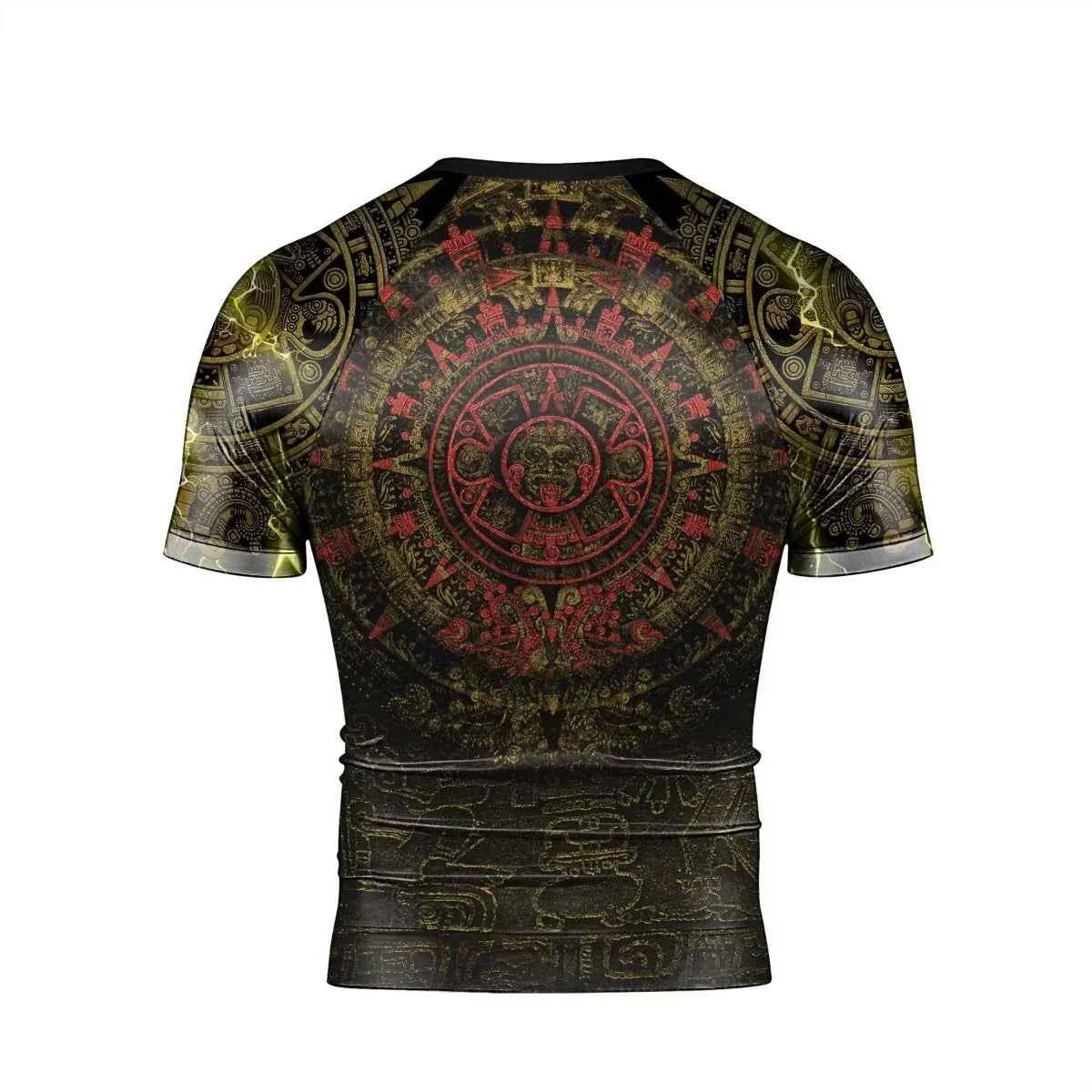 Mighty Aztec Warrior Men's Short Sleeve Rash Guard