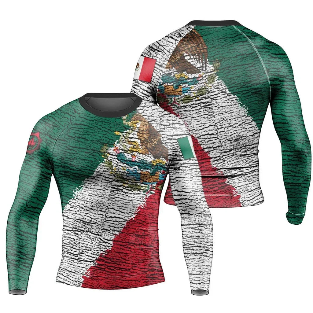 Mexico Flag Long Sleeve Rash Guard