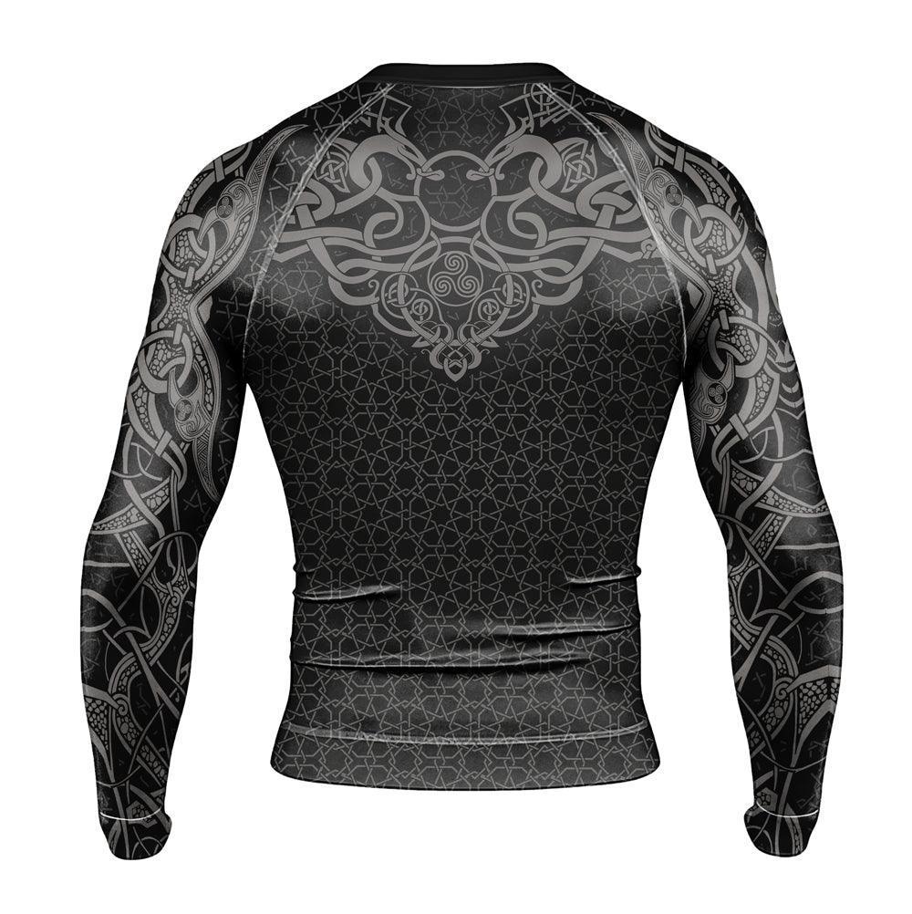 Fenrir Tattoo Viking Men's Long Sleeve Rash Guard