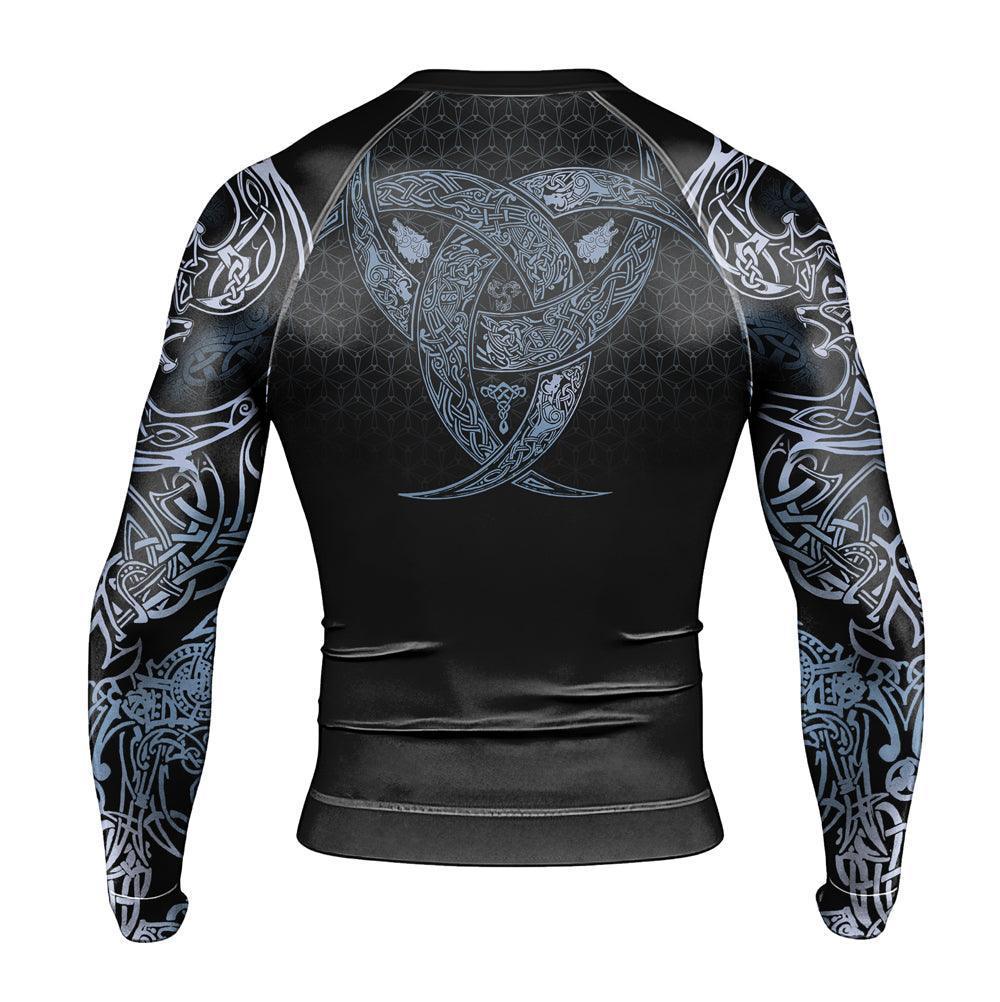 Geri & Freki Tattoo Viking Men's Long Sleeve Rash Guard