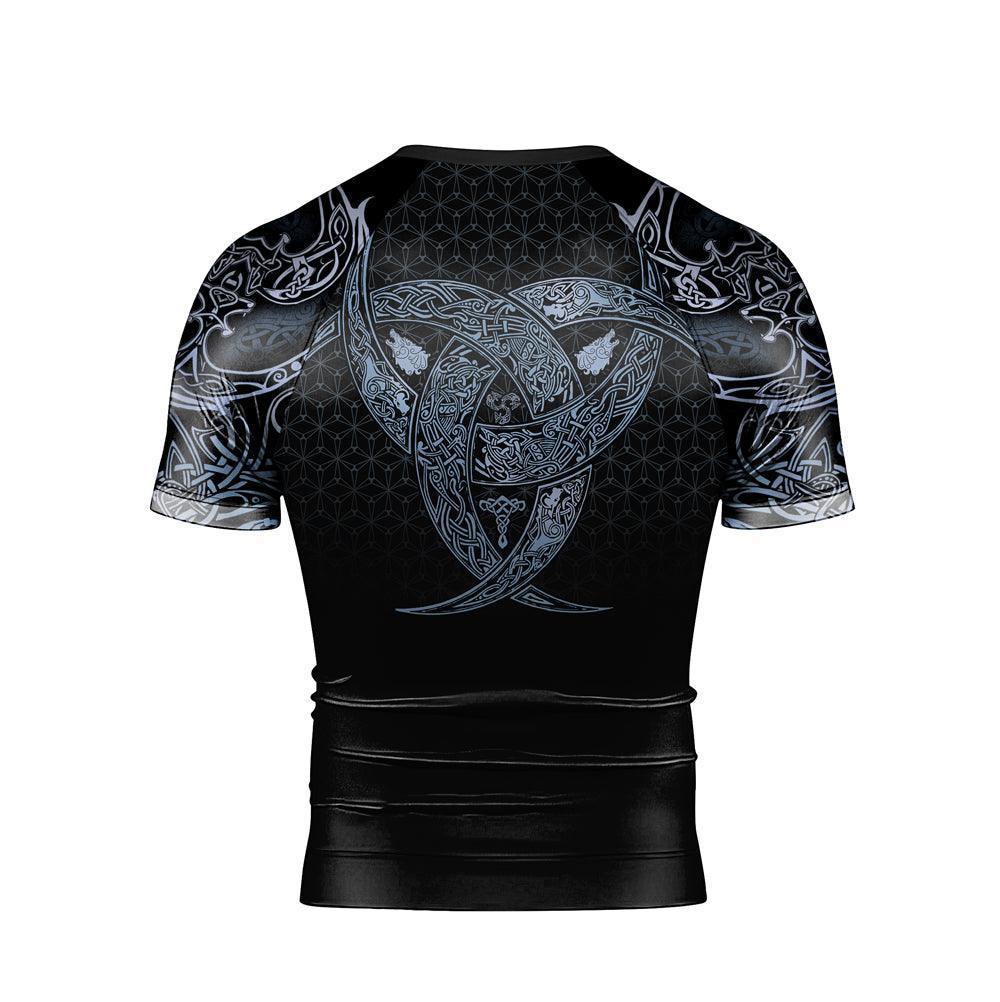 Geri & Freki Tattoo Viking Men's Short Sleeve Rash Guard