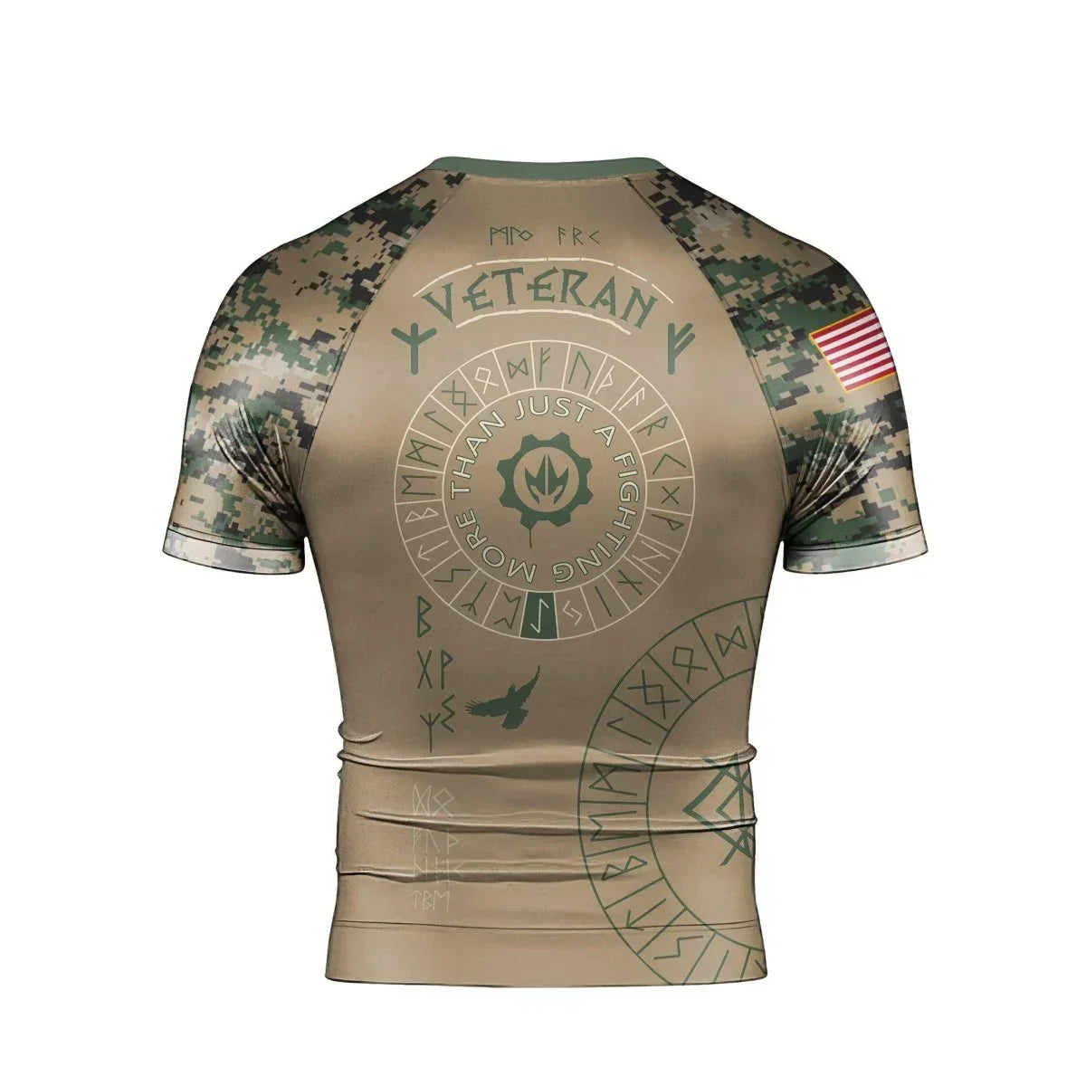 Marine Veteran Viking Men's Short Sleeve Rash Guard