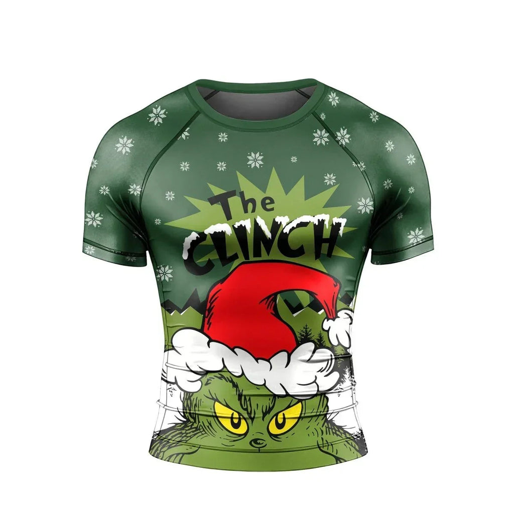 Clinch Santa Clause Short Sleeve Rash Guard