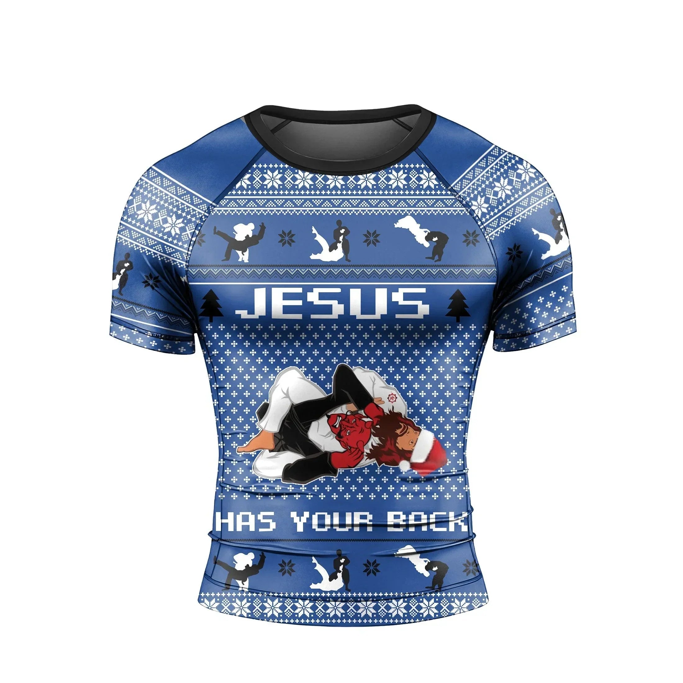 Holiday Savior Choking Short Sleeve Rash Guard