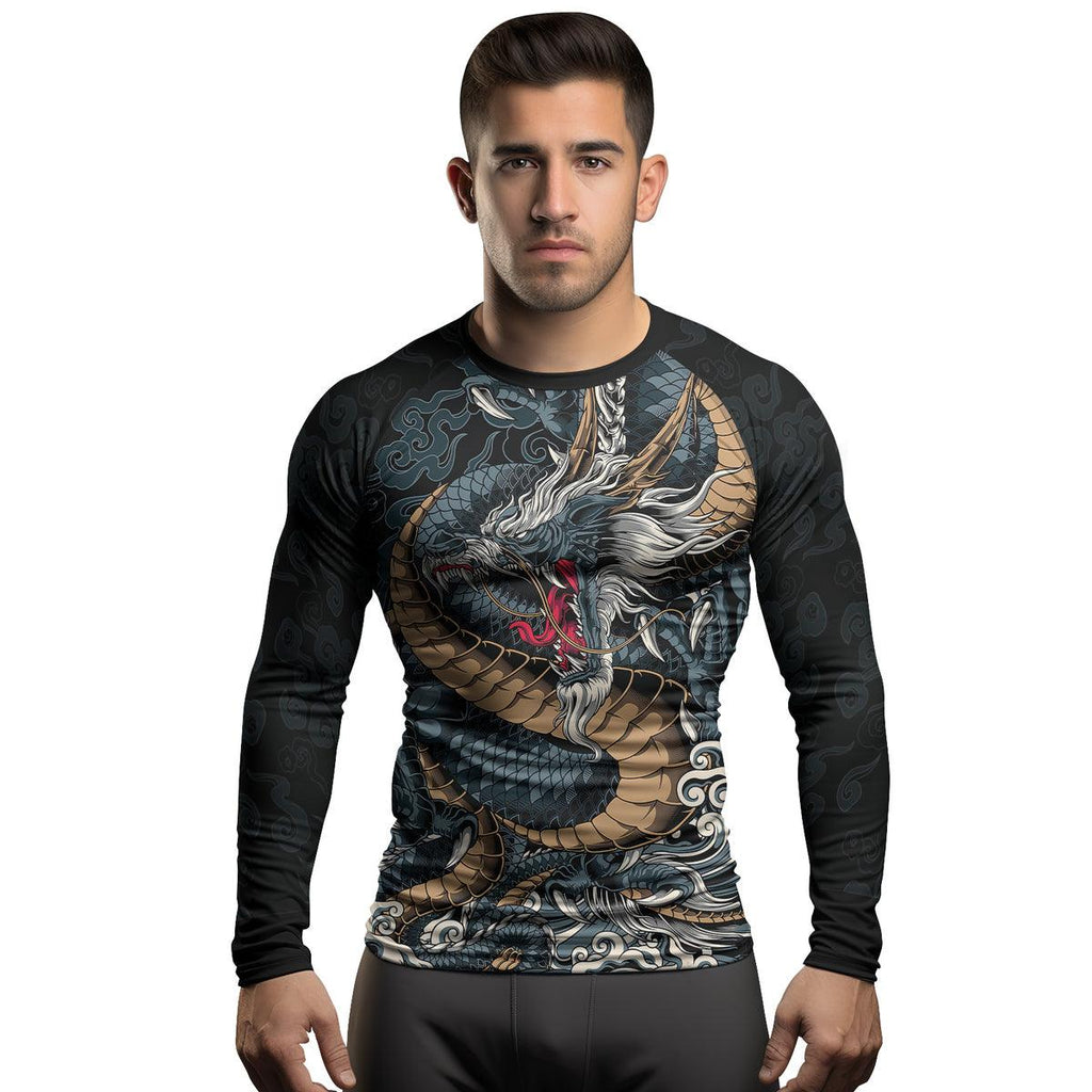 Rashninja Dragon Power Men's Long Sleeve Rash Guard