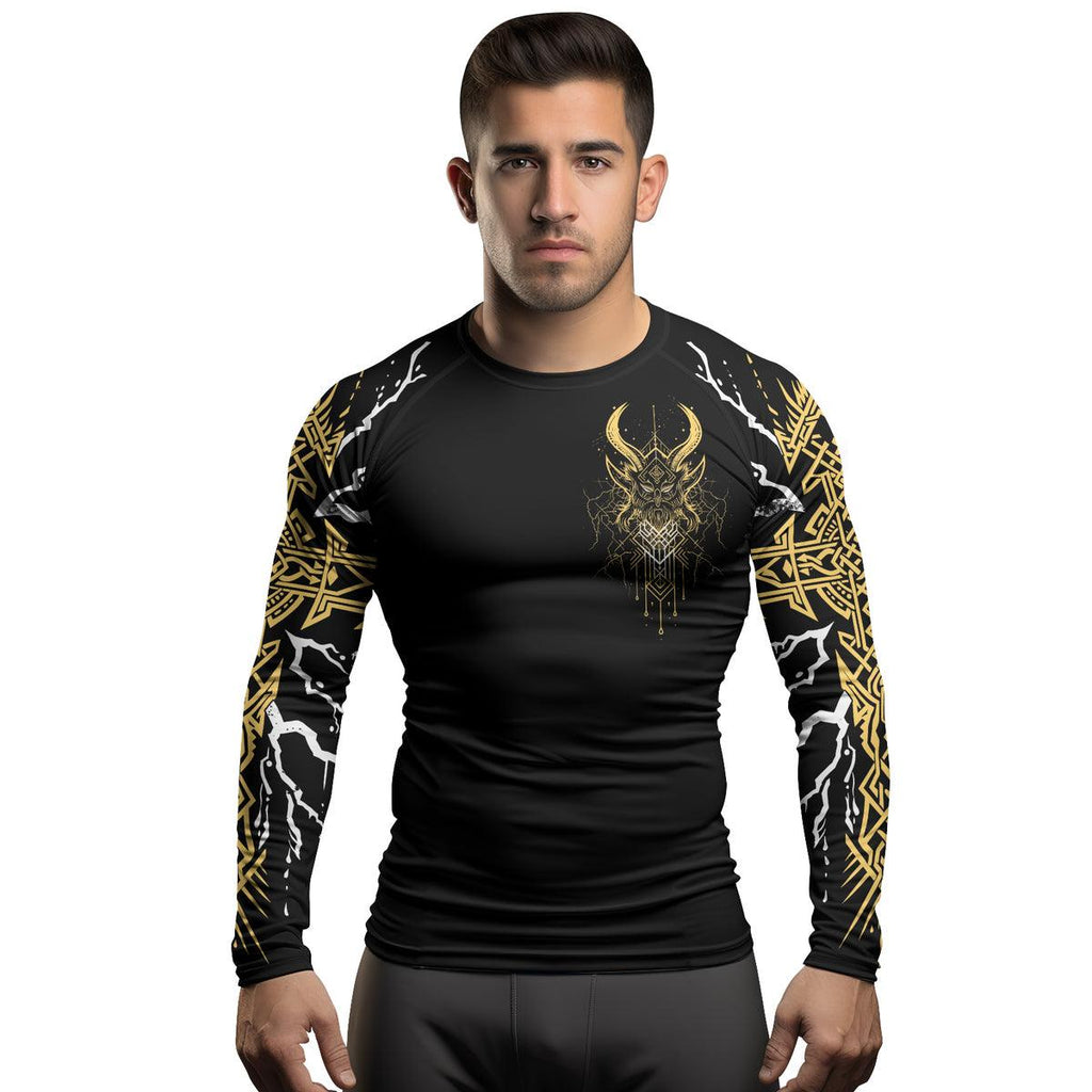 Rashninja Legendary God Of Thunder Men's Long Sleeve Rash Guard