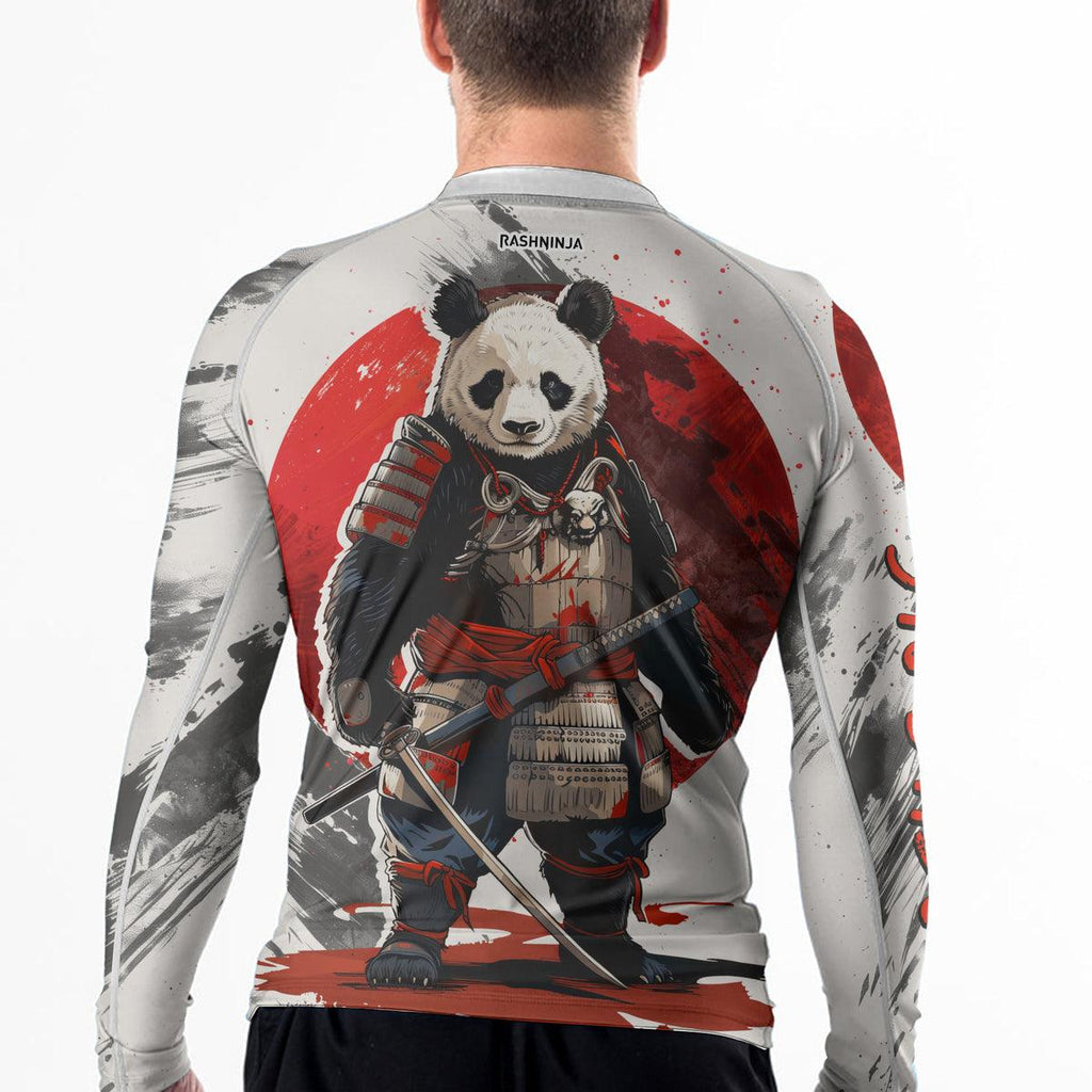 Rashninja Panda Samurai Armor Men's Long Sleeve Rash Guard