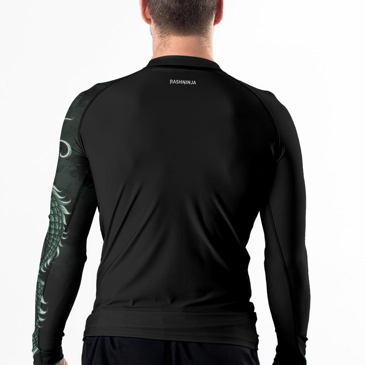 Rashninja Green Dragon Men's Long Sleeve Rash Guard