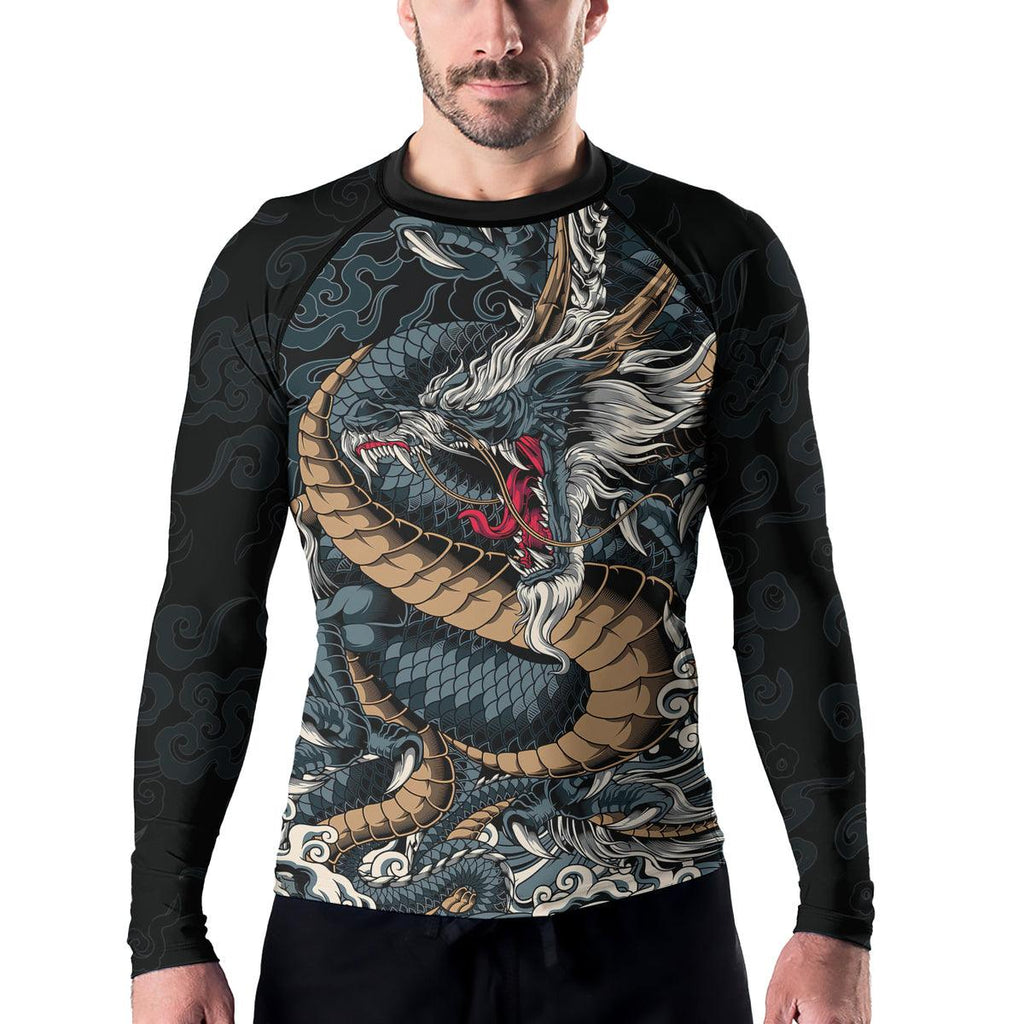 Rashninja Dragon Power Men's Long Sleeve Rash Guard