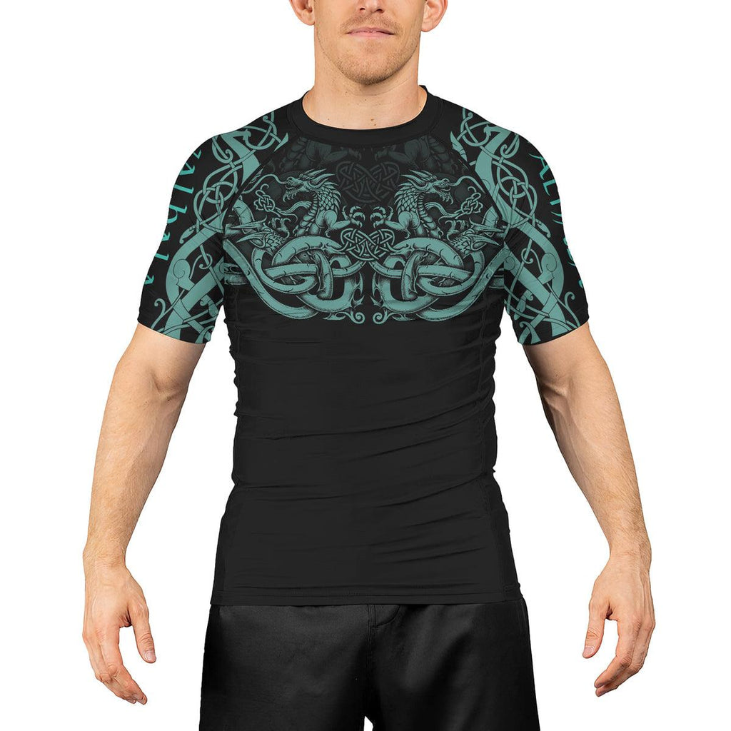 Rashninja Nordic Dragon Guardian Men's Short Sleeve Rash Guard